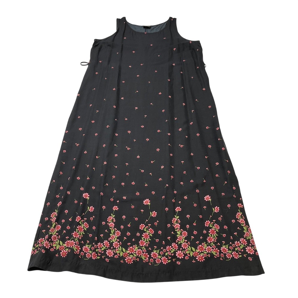 Vintage Teddi Y2K Dress Blue Floral Maxi Tie Back‎ Size S Cottagecore Romantic